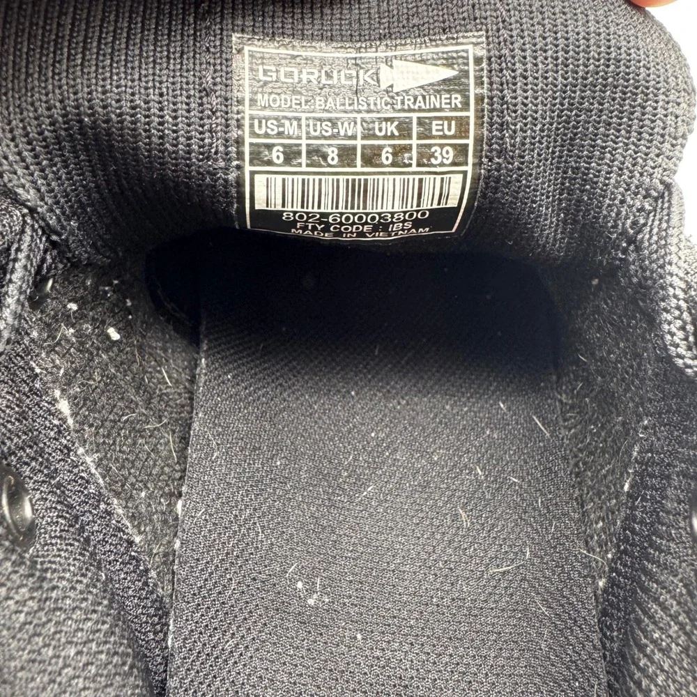 GoRuck Ballistic Trainer Black Knit Training Shoes Womens 8 Mens 6 802-60003800‎